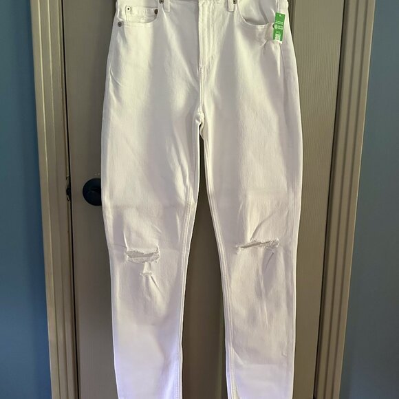 NEW GAP Mid Rise Vintage Slim Jeans Optic White Size 28/6 Tall - Picture 3 of 8